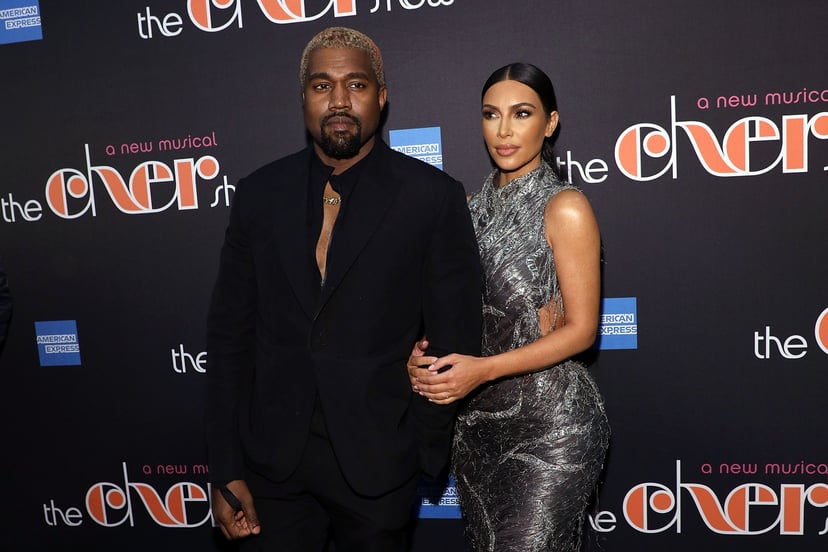 NEW YORK, NY - DECEMBER 03:  Kanye West and Kim Kardashian West attend opening night of 