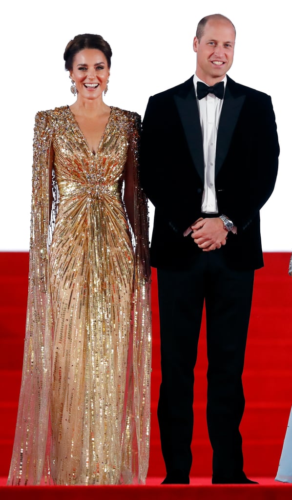 Kate Middleton's Gold Gown at the No Time to Die Premiere