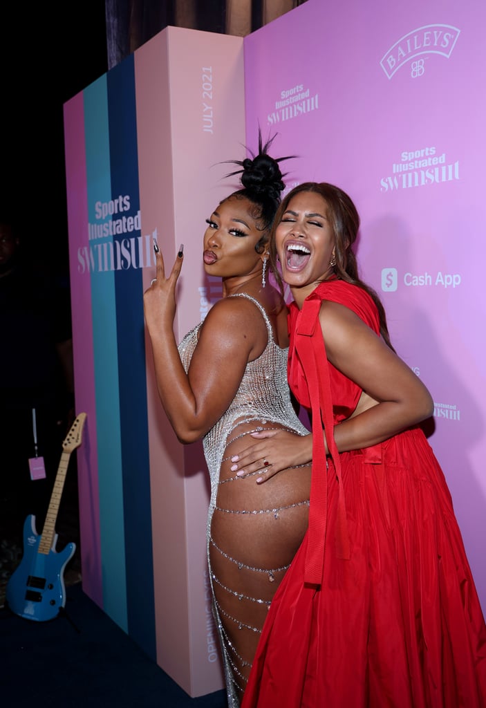 Megan Thee Stallion, Leyna Bloom at Sports Illustrated Party