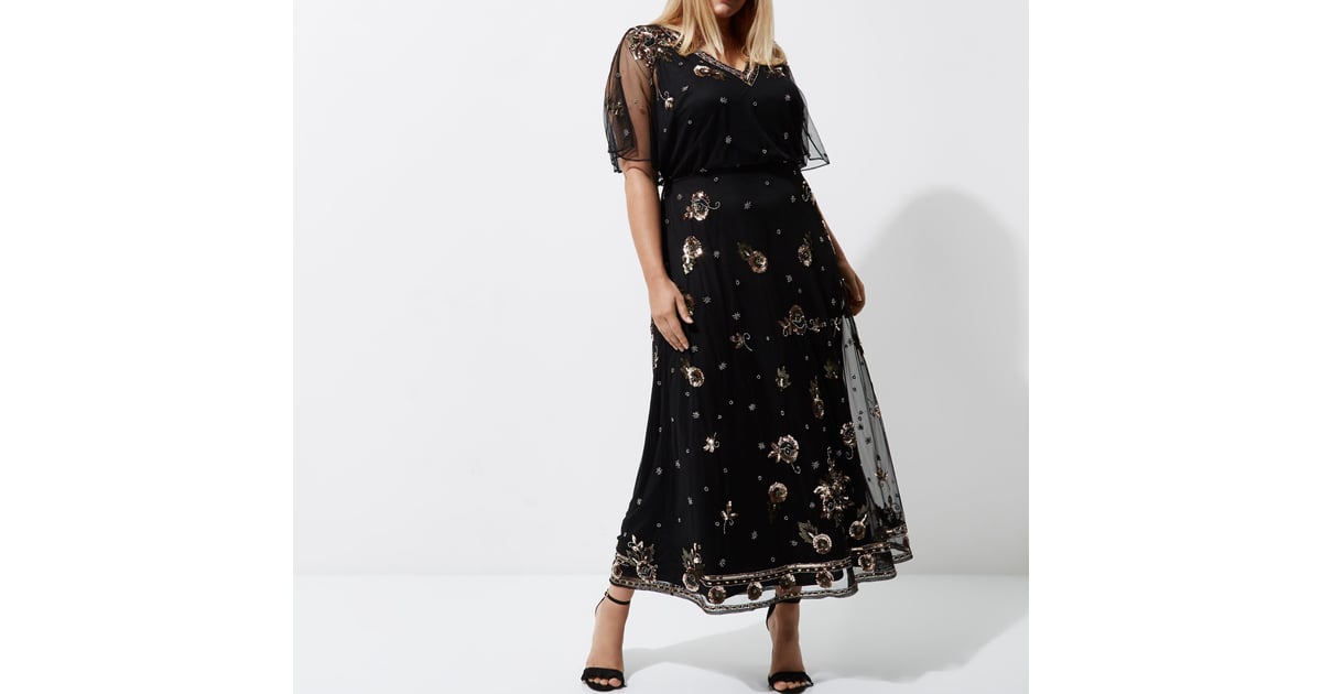 River Island Floral Maxi Dress | Plus-Size Holiday Dresses | POPSUGAR ...