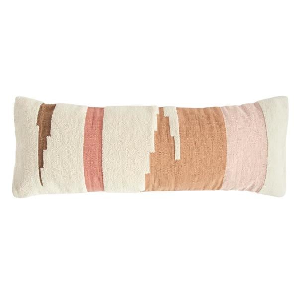 3R Studios Multicolor Handwoven Kilim Lumbar Throw Pillow