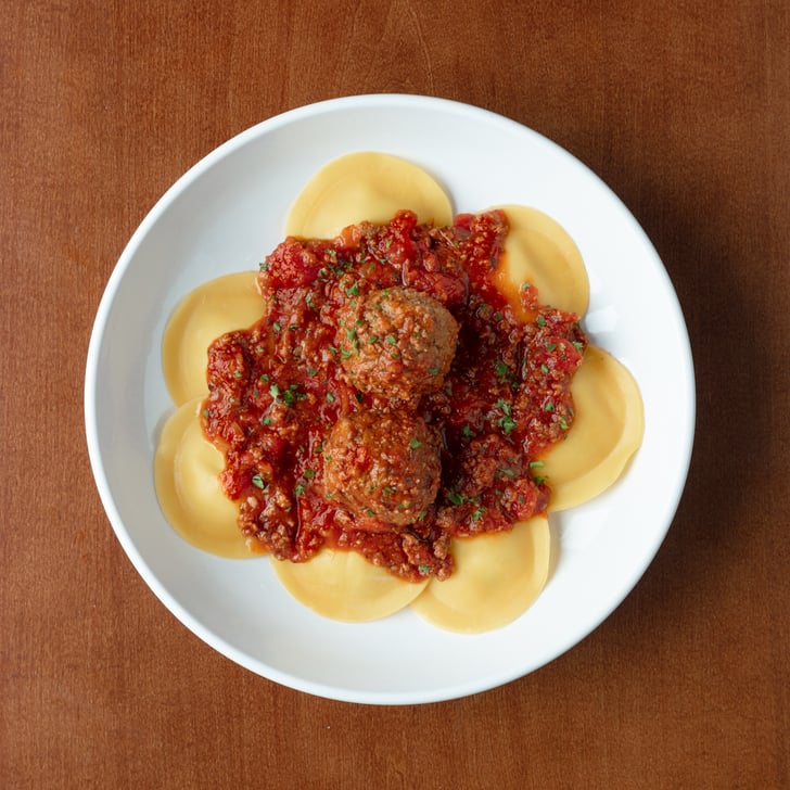 Mushroom Ravioli With Meatballs and Marinara Olive Garden Never