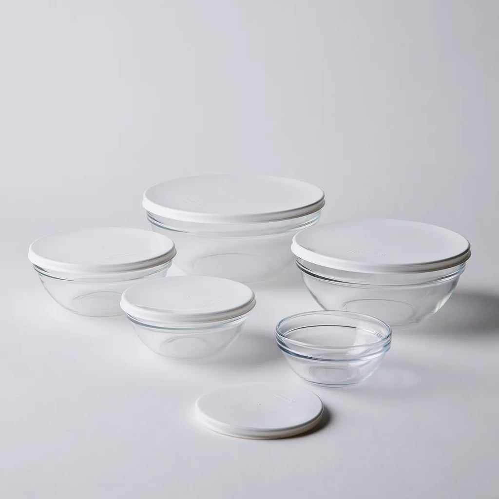 一套搅拌碗:Luminarc 5件可堆叠碗与盖子