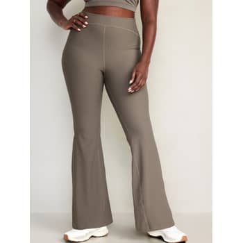 High Waisted Flare Fleece-Lined Leggings for Women, Old Navy