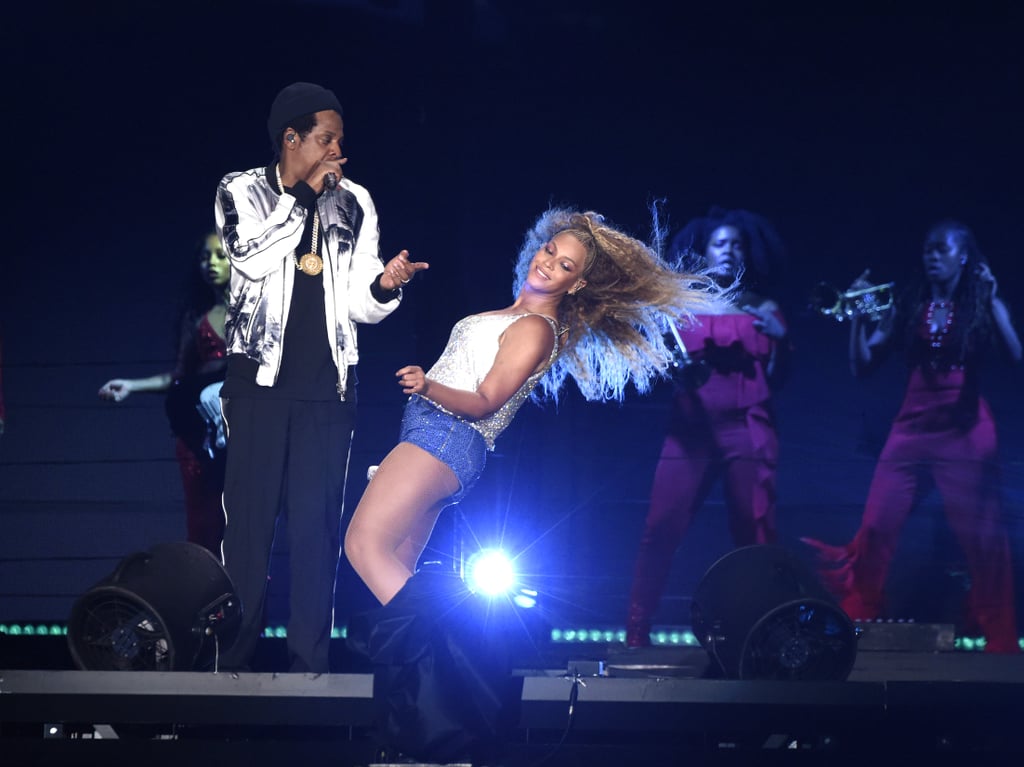 Beyoncé danced in front of her man during their concert performance