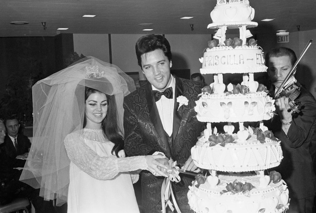 Priscilla and Elvis Presley on Their Wedding Day in 1967