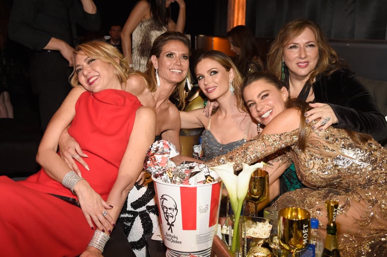 Sofia Vergara With Her Hand in a Bucket of KFC Chicken at the Netflix Afterparty