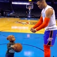 Let's Collectively Melt Over This Video of an NBA Player Warming Up With His 1-Year-Old Son