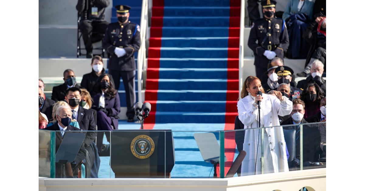 See Photos of J Lo's White Chanel Outfit on Inauguration Day | POPSUGAR Fashion UK Photo 10