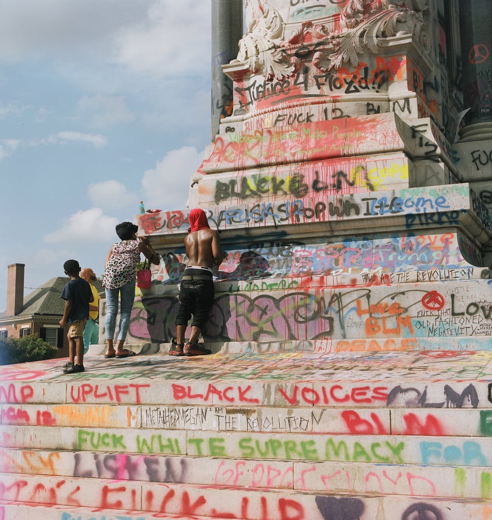 POPSUGAR: Tell me about the premise of Never Again.
Jordan Shanks: So, the documentary captures nationwide protests that have been happening over the past few years — particularly over the past year and this last summer — following the death of George Floyd, and also following Ahmaud Arbery, and Breonna Taylor, and various others.
PS: Mmhm.
JS: It captures those protests, and also documents the tagging of Confederate monuments in Richmond, [VA,] which has been happening across our nation. But, what makes it so pivotal in Richmond is that it's the former capital of the Confederacy.