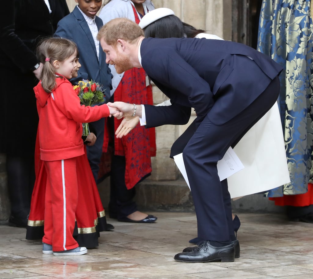 When He Shook This Little Girl's Hand