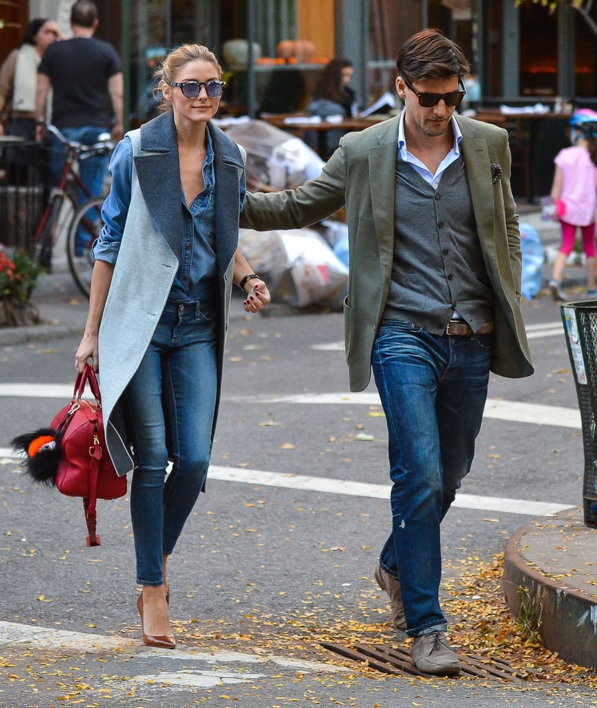 Olivia Palermo Wearing Jeans and a Vest