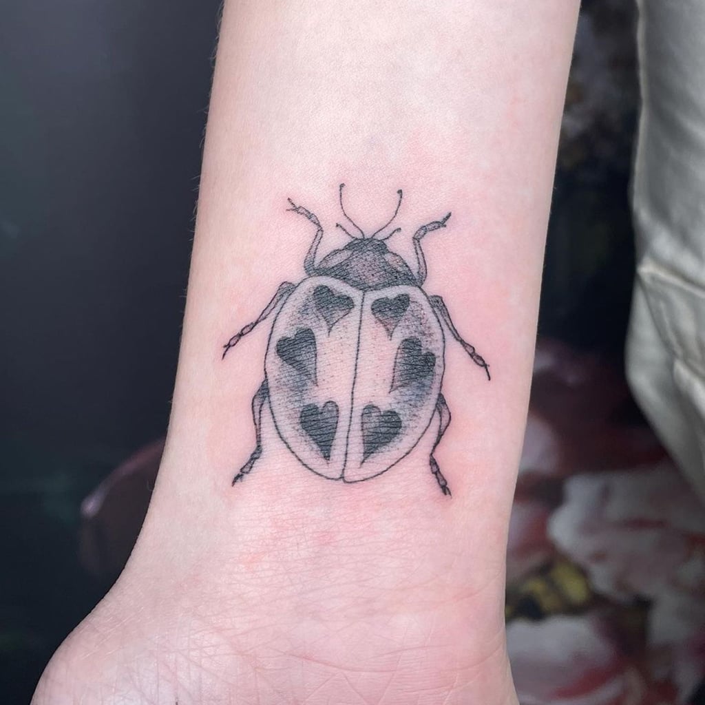 Tiny Red Ladybug Tattoo  Lady bug tattoo Tattoos Bug tattoo