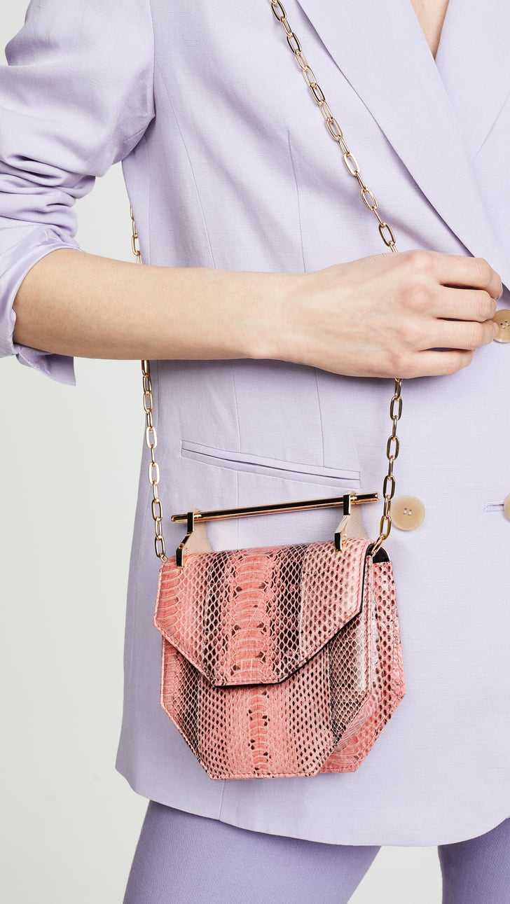 Clare V. Midi Sac Python Embossed Leather Crossbody Bag, $325