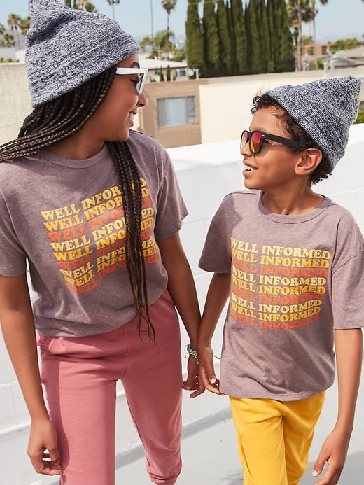 POPSUGAR x Old Navy Graphic Drop-Tail Unisex Tee for Kids