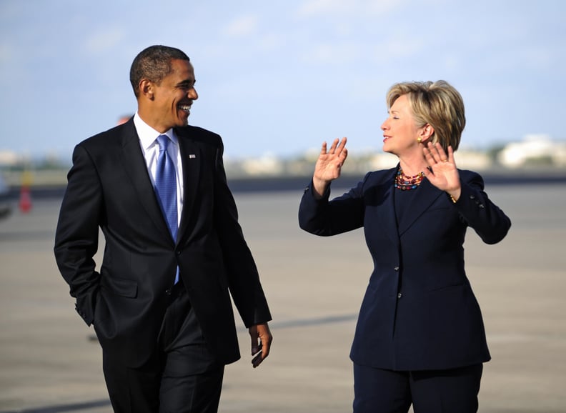 Campaigning together in 2008 after Obama won the nomination.