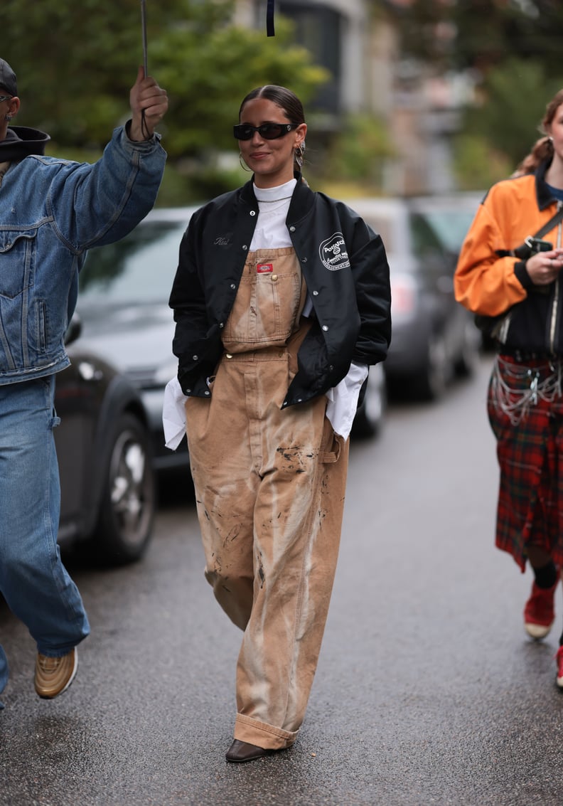 Stylish Snow-White Overalls for a Classic Look