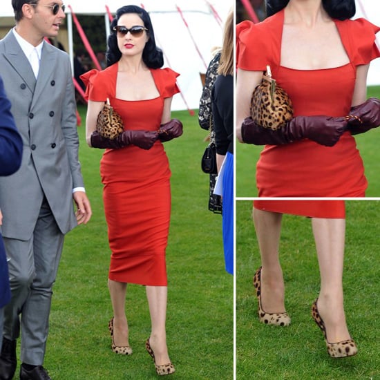 red dress leopard shoes