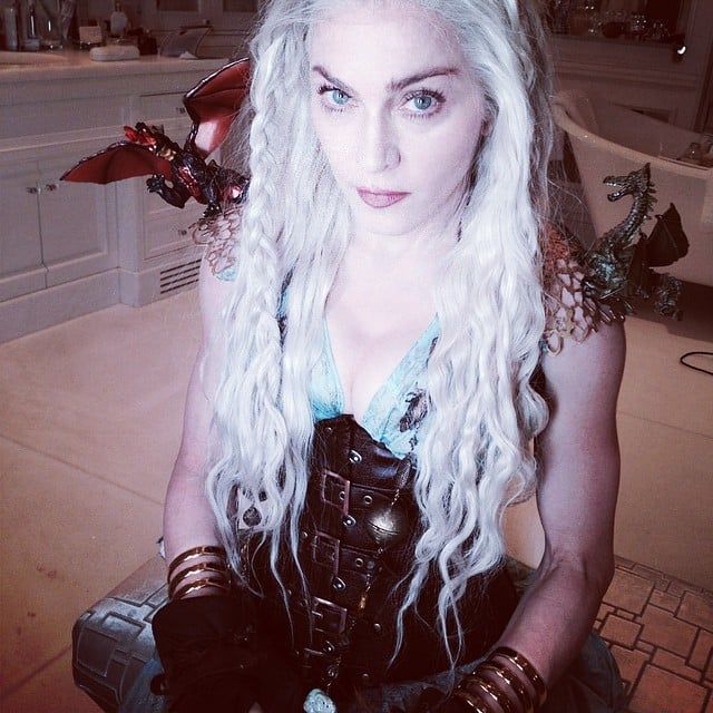 Madonna dressed up as Khaleesi from Game of Thrones.
Source: Instagram user madonna