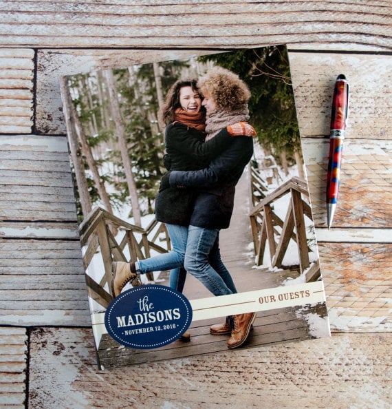 Custom Photo Wedding Guestbook