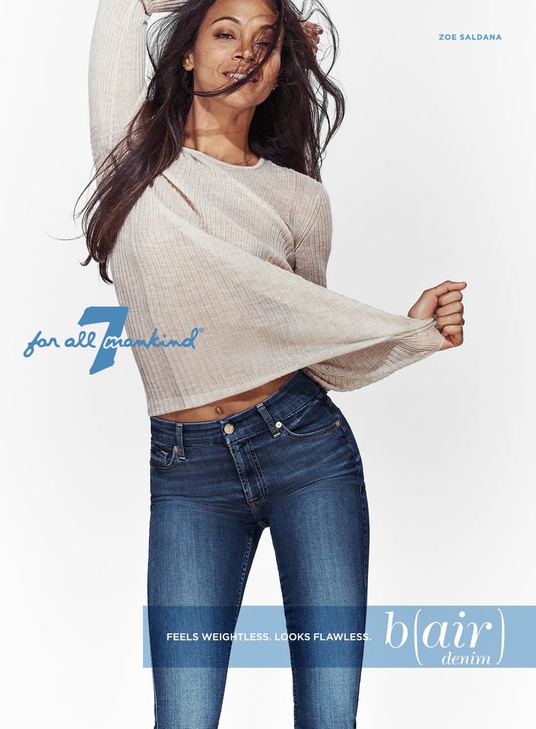 Zoe Saldana 7 For All Mankind Fall 2016 Campaign | Pictures