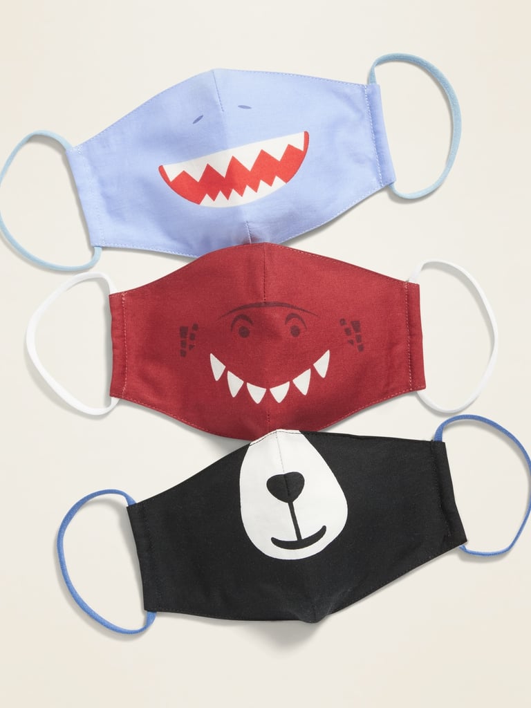 Old Navy Variety 3-Pack of Triple-Layer Cloth Critter Face Masks