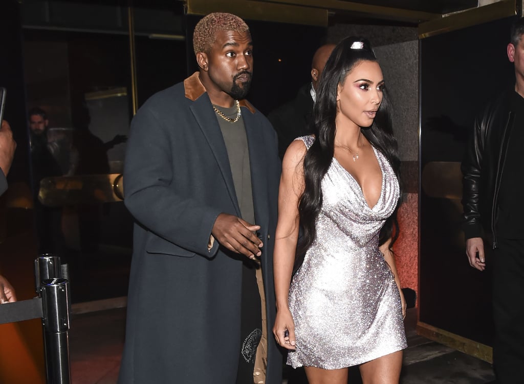 Kim Kardashian and Kanye West at Versace Fashion Show 2018