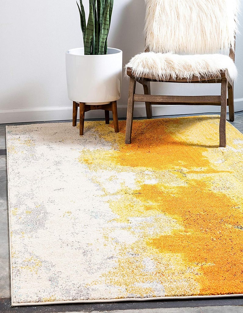 Unique Loom Estrella Collection Colorful Abstract Yellow Area Rug