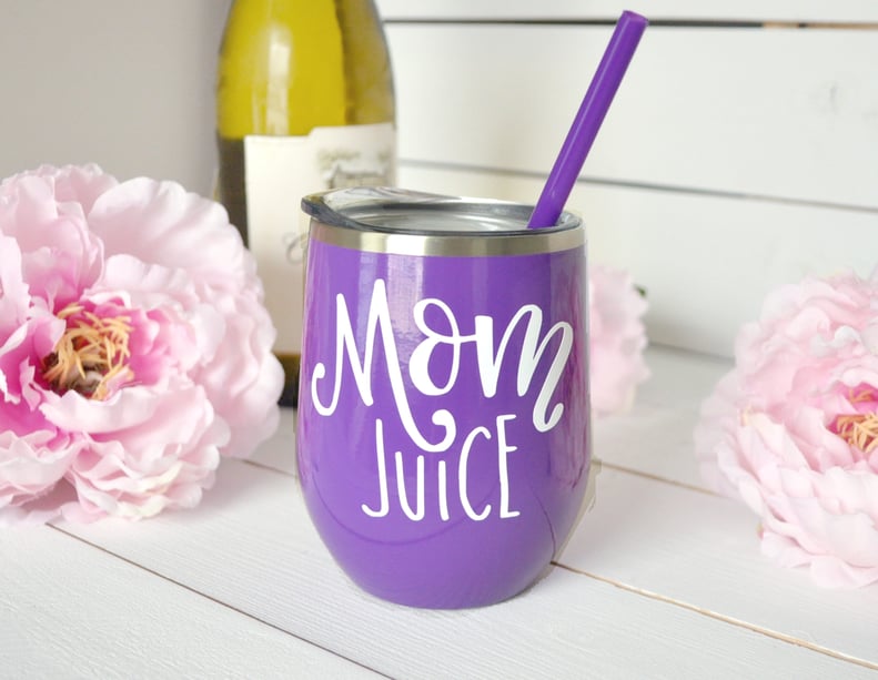Mom Juice Stainless Steel Purple Wine Tumbler