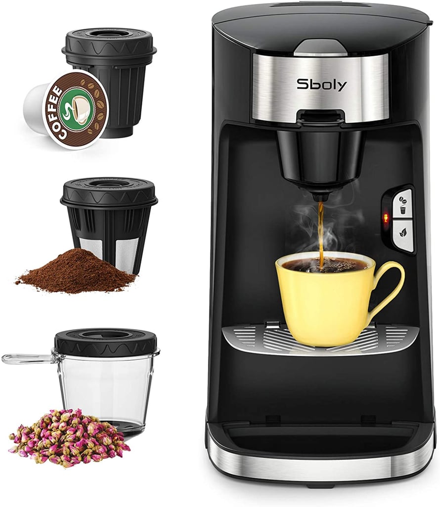 Sboly Coffee Machine 3 in 1, Tea & Coffee Maker for K Cup, Ground Coffee and Tea Leaf