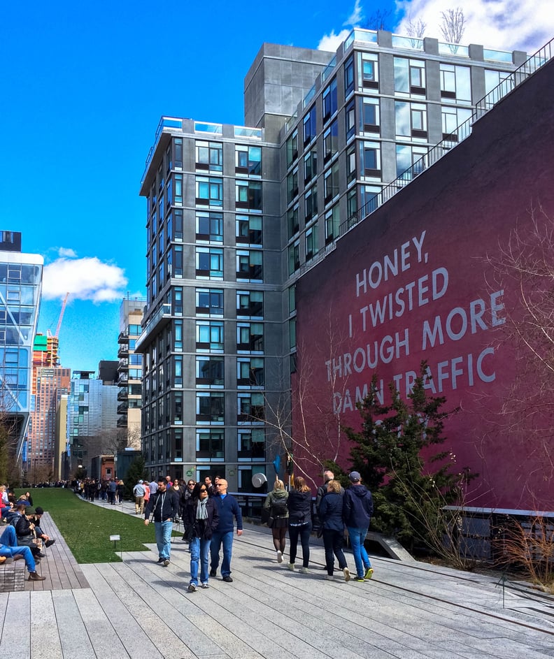 Walk above the city streets on the elevated High Line