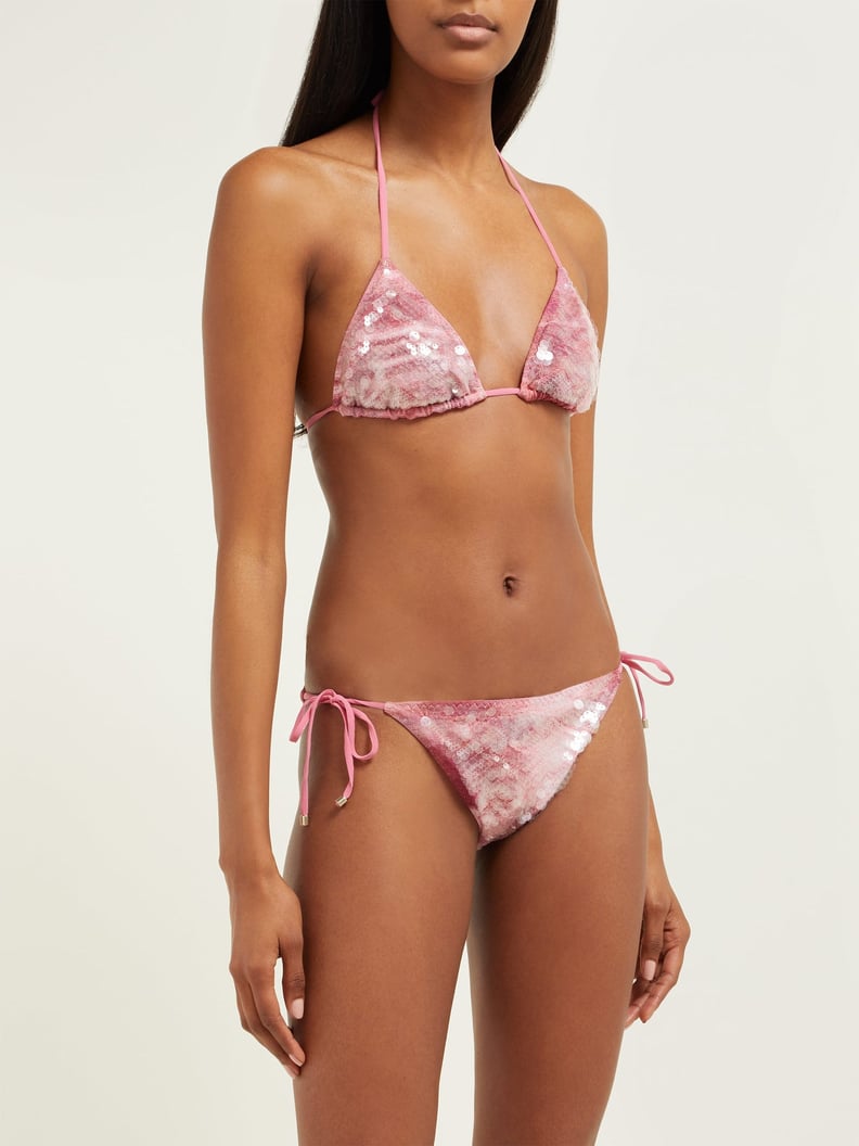 Missoni Mare Variegated-Knit Sequined Bikini Set