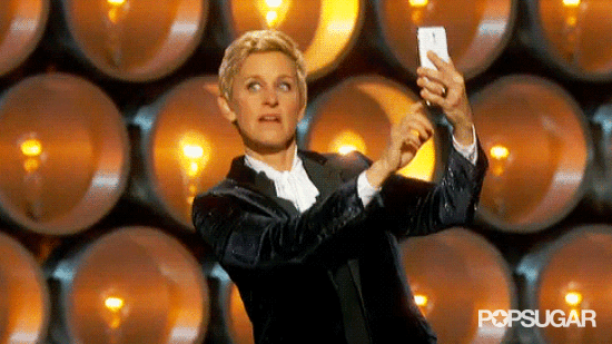 Ellen Took a Selfie on Stage and Used the #Blessed Hashtag