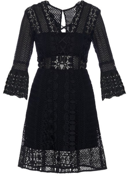 Self-Portrait Lace-up A-line Dress ($505)