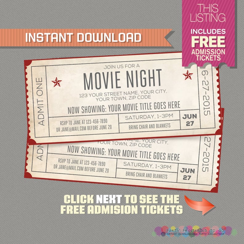 Quality Time: Movie Night Invitation