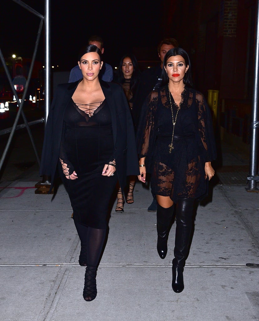 Kim and Kourtney Kardashian in NYC September 2015 | Pictures