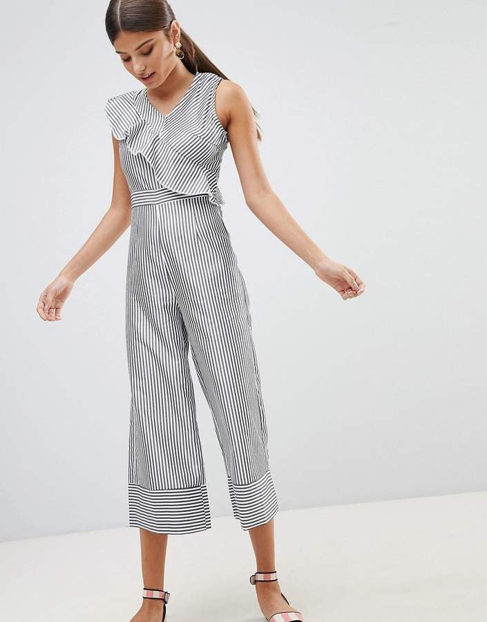 Boohoo Frill Detail Culotte Jumpsuit