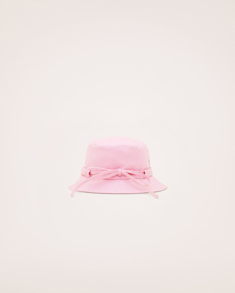 More Photos of the Jacquemus Le Bob Gadjo Canvas Bucket Hat in Light Pink