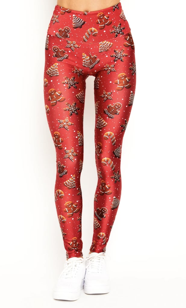 Goldsheep Red Gingerbread Party Leggings