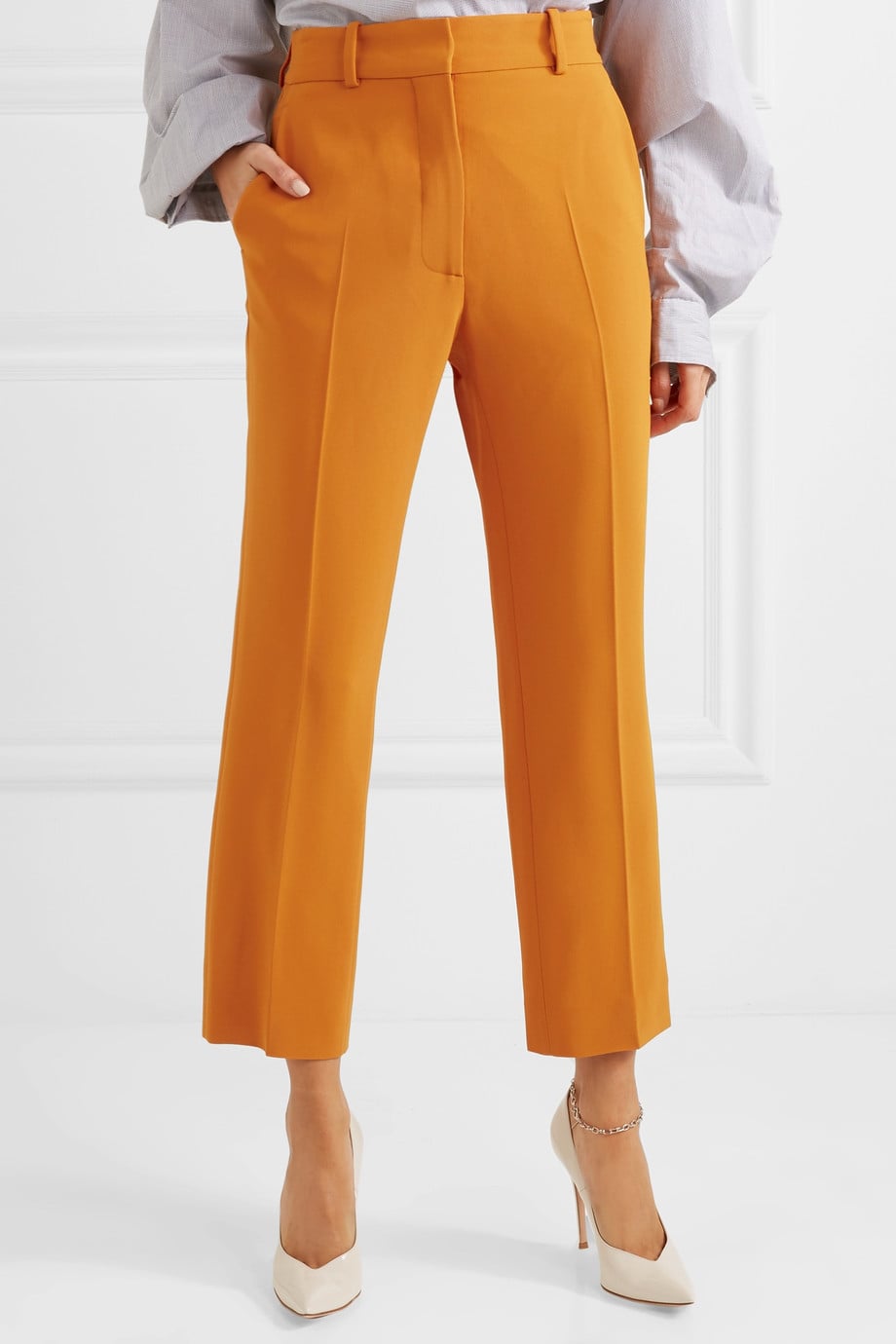 Victoria Victoria Beckham Wool Blend Crepe Flared Pants, $745, NET-A-PORTER.COM