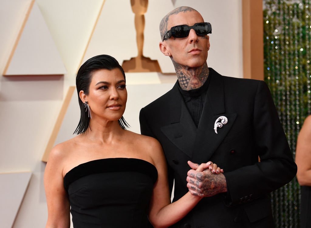 Kourtney Kardashian and Travis Barker at the 2022 Oscars