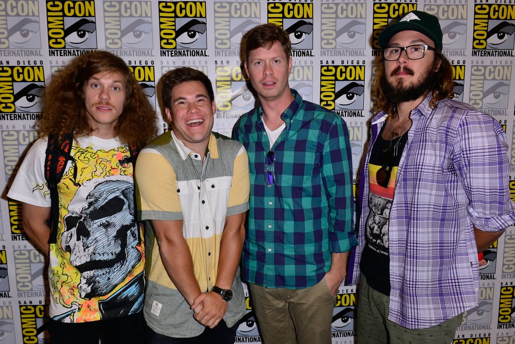 The cast of Comedy Central's Workaholics showed up for a press line in 2013.