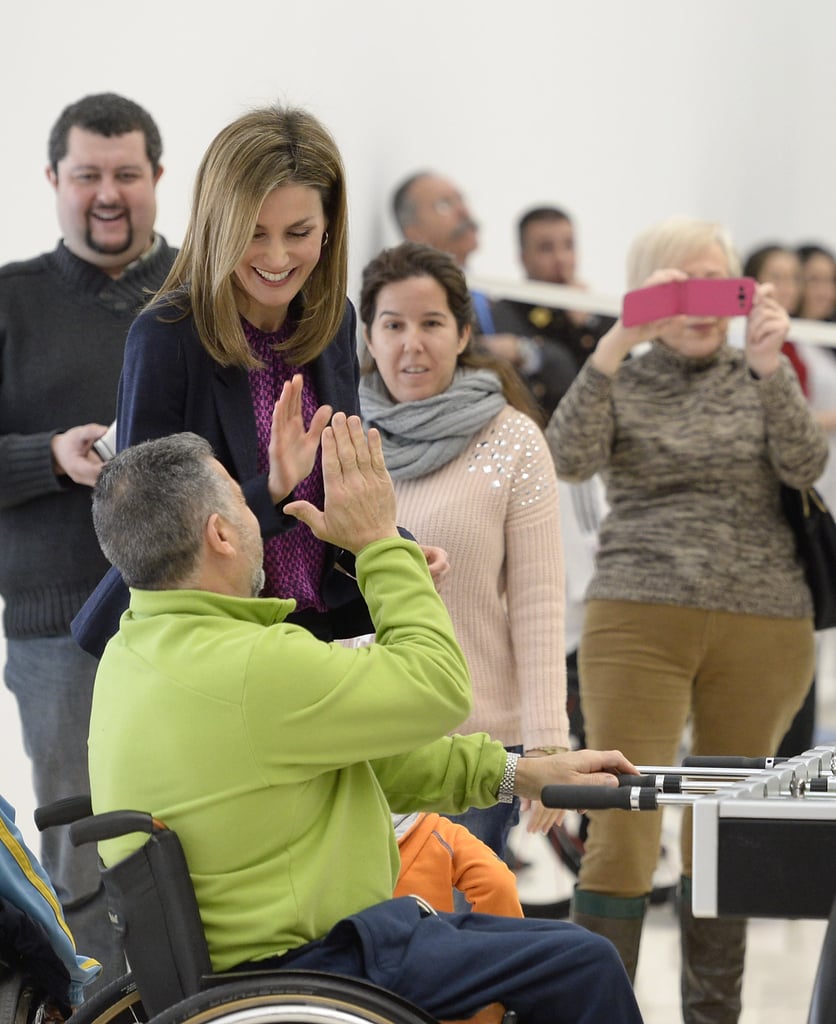She and King Felipe VI attended the National Paraplegics Hospital's 40th anniversary event in February in Toledo, Spain.