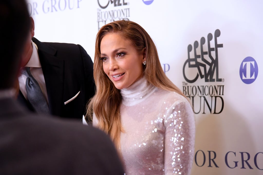 Jennifer Lopez's White Sequin Outfit by Sally LaPointe 2018 Jennifer Lopez's White Sequin Outfit by Sally LaPointe 2018