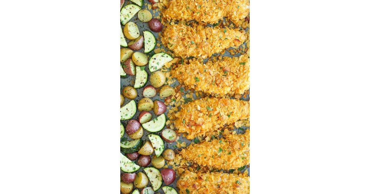 Baked Ranch Chicken Tenders And Veggies 18 Baked Chicken Dishes You Ll Love Throwing In The Oven After Work Popsugar Food Photo 15