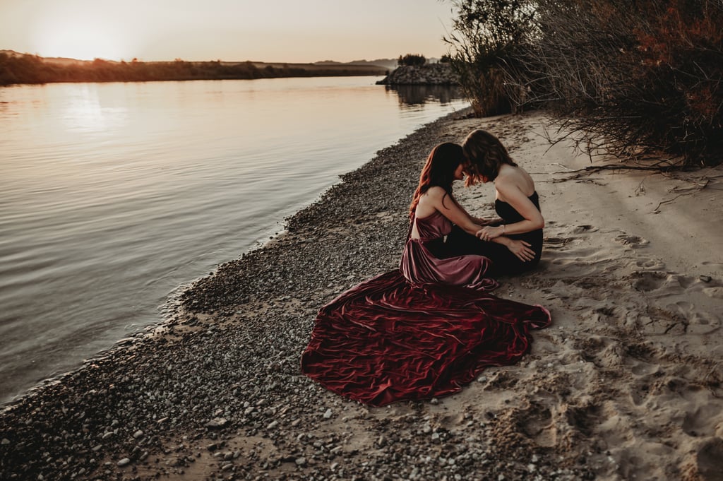 Sexy River Beach Engagement Photo Shoot