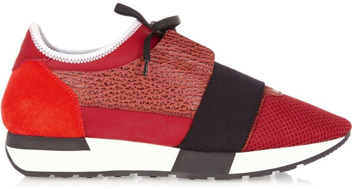 Balenciaga Suede and Leather-Paneled Mesh and Neoprene Sneakers ($695)