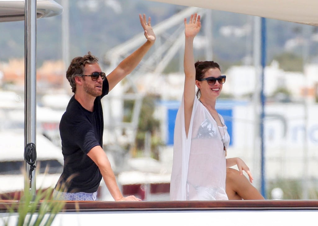 Anne Hathaway and Adam Shulman Spain Vacation August 2015