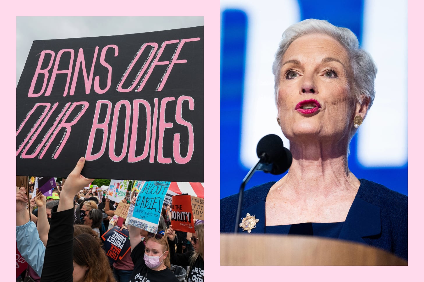 cecile richards and bans off our bodies protest