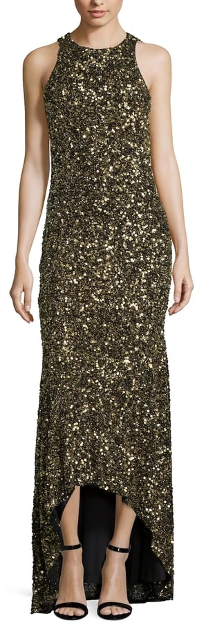 Theia Sequin High-Low Gown